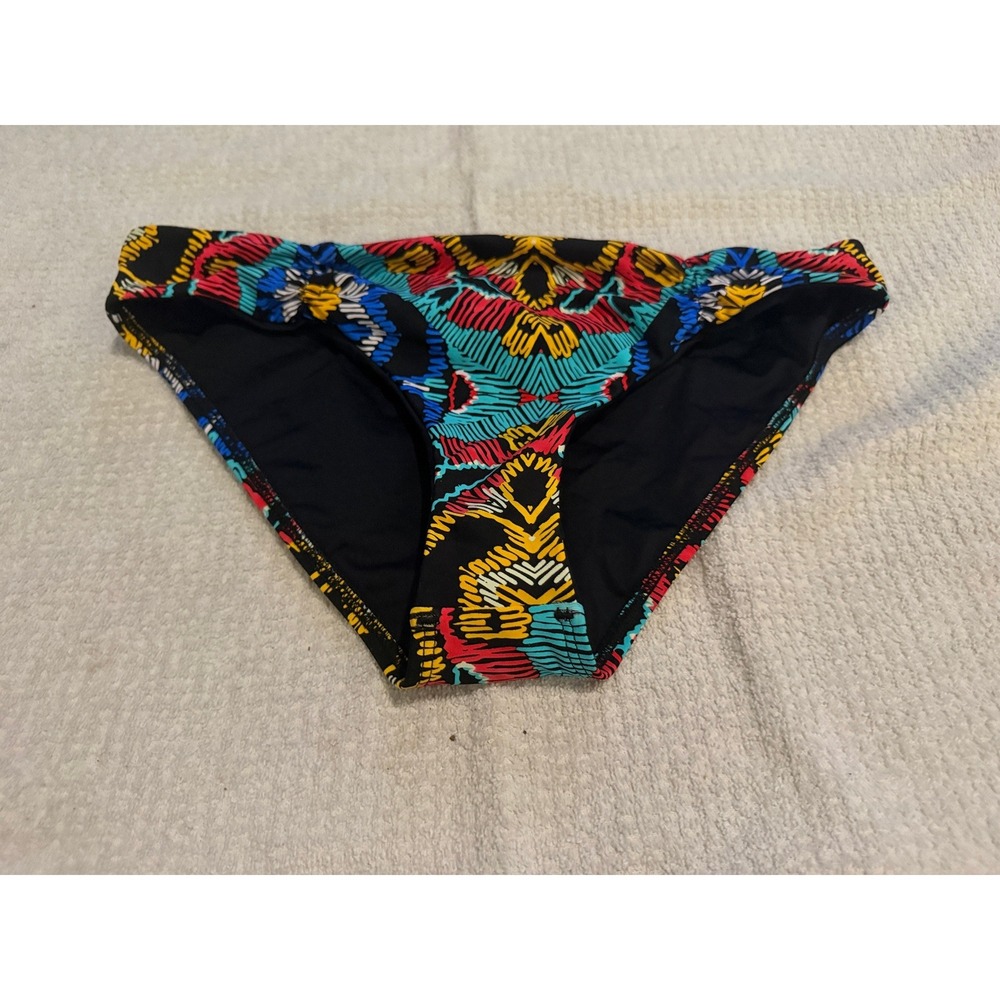 L*Space Bikini Bottom Large Full Cut Tribal Geometric Print Multicolor Swimwear